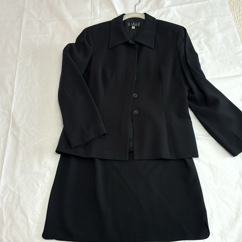 Black Kenar Studio classic black suit (jacket and skirt)